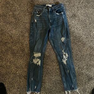 High waisted mom jeans